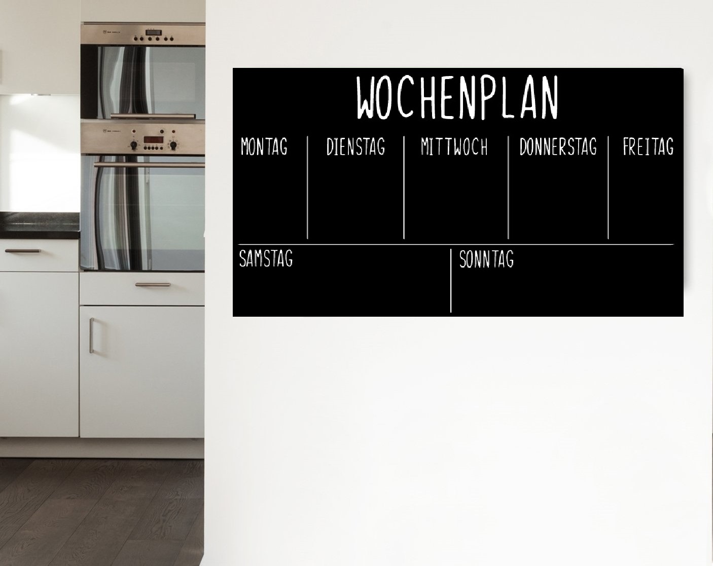 72,42 € / qm Tafelfolie Wochenplan für echte Kreide 100x60 cm 