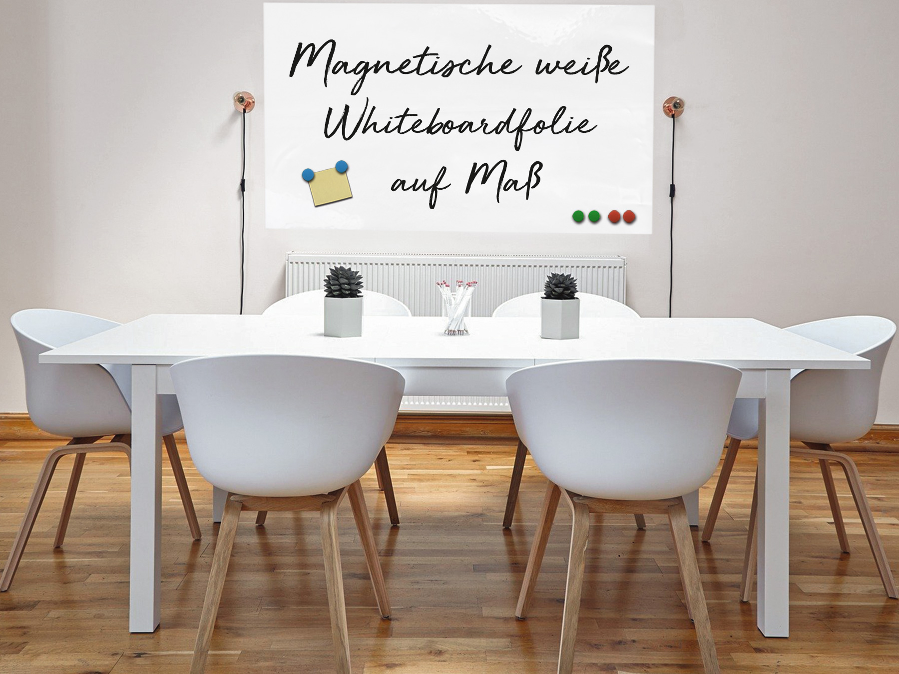 Tafelfolie weiß zuschneidbar selbstklebend magnetisch
